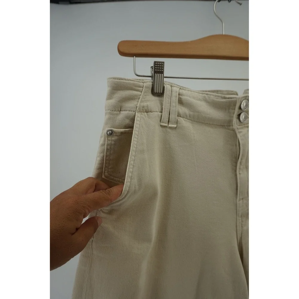American Eagle Jort Shorts Midi Bermuda Coastal Soft Girl Minimalist Tan 10